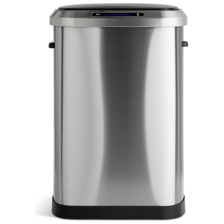 Habitat sensor bin brushed stainless steel 50L - British product