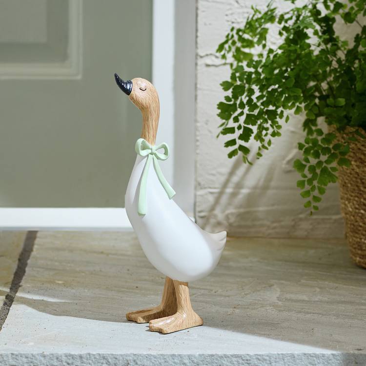Home duck ornament upright resin figure 26.5cm tall - British product