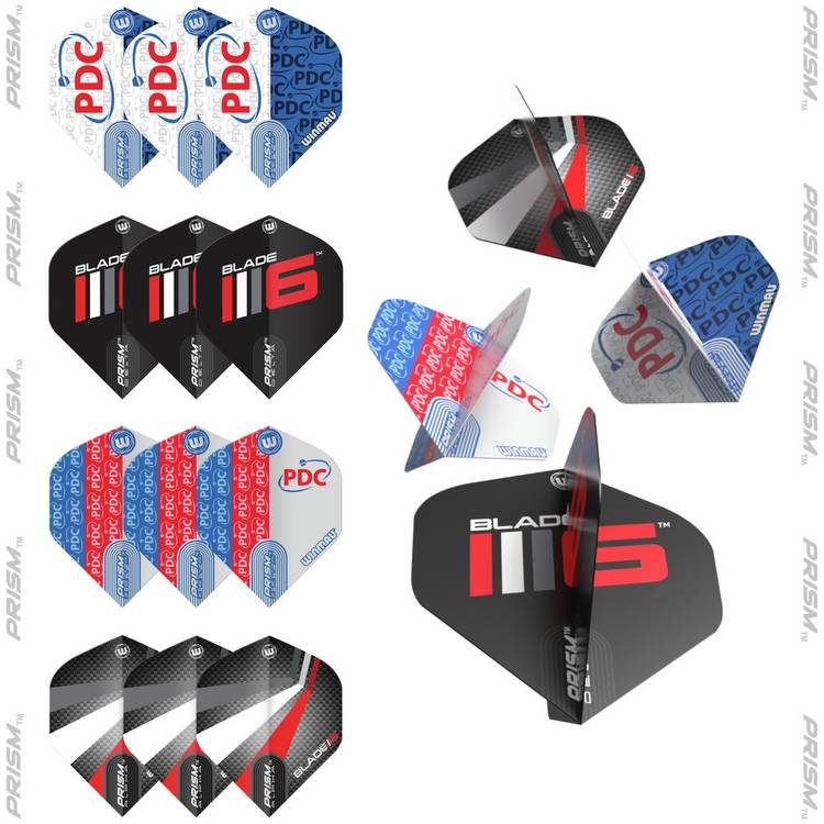 Winmau Blade 6 PDC flight and shaft set (British brand)