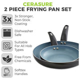 Tower Cerasure fry pan set 2 piece 20cm and 28cm (British brand)