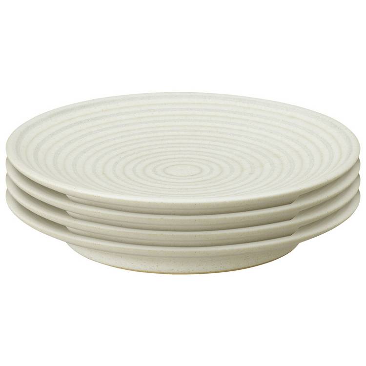 Denby Impression stoneware side plates cream 17cm - British product