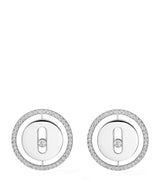 Harrods Messika Lucky Move White Gold and Diamond Stud Earrings (0.32ct)- Buy online at McGrocer