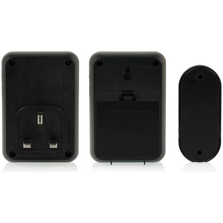 Byron black wireless doorbell kit (British brand)