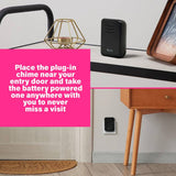 Byron black wireless doorbell kit (British brand)