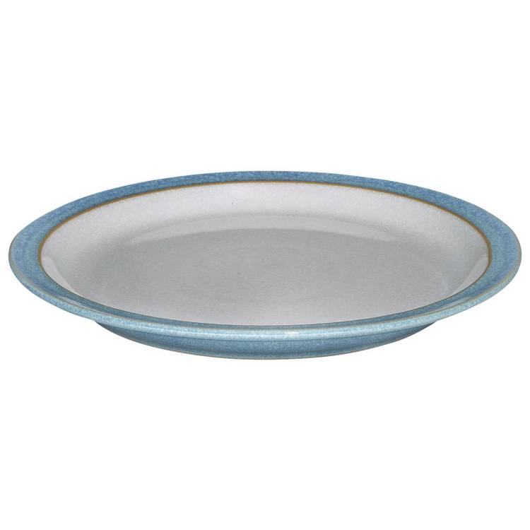Denby dinner set blue and white 12 piece, imported from the UK
