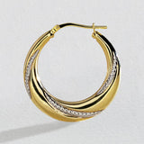 Revere two-tone creole hoop earrings 29mm - British product