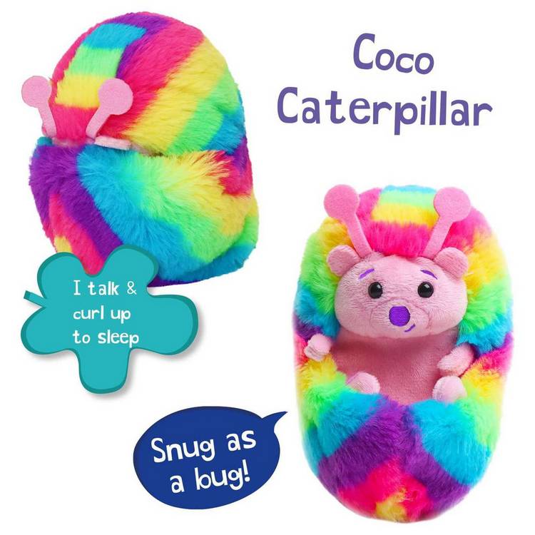 Curlimals Coco the Caterpillar interactive plush toy, UK version