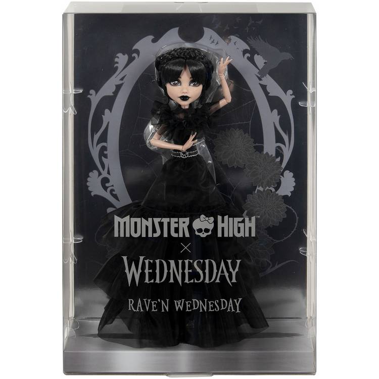 Monster High Rave'N Wednesday collectable doll 14 inches, imported from the UK