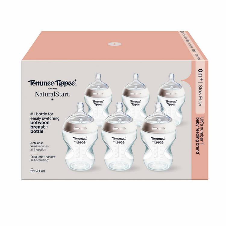 Tommee Tippee Natural Start anti-colic baby bottles - British product