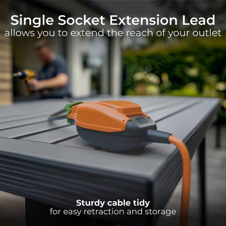 Masterplug extension lead 1 socket 15m (British brand)