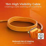 Masterplug extension lead 1 socket 15m (British brand)