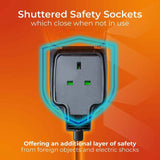 Masterplug extension lead 1 socket 15m (British brand)