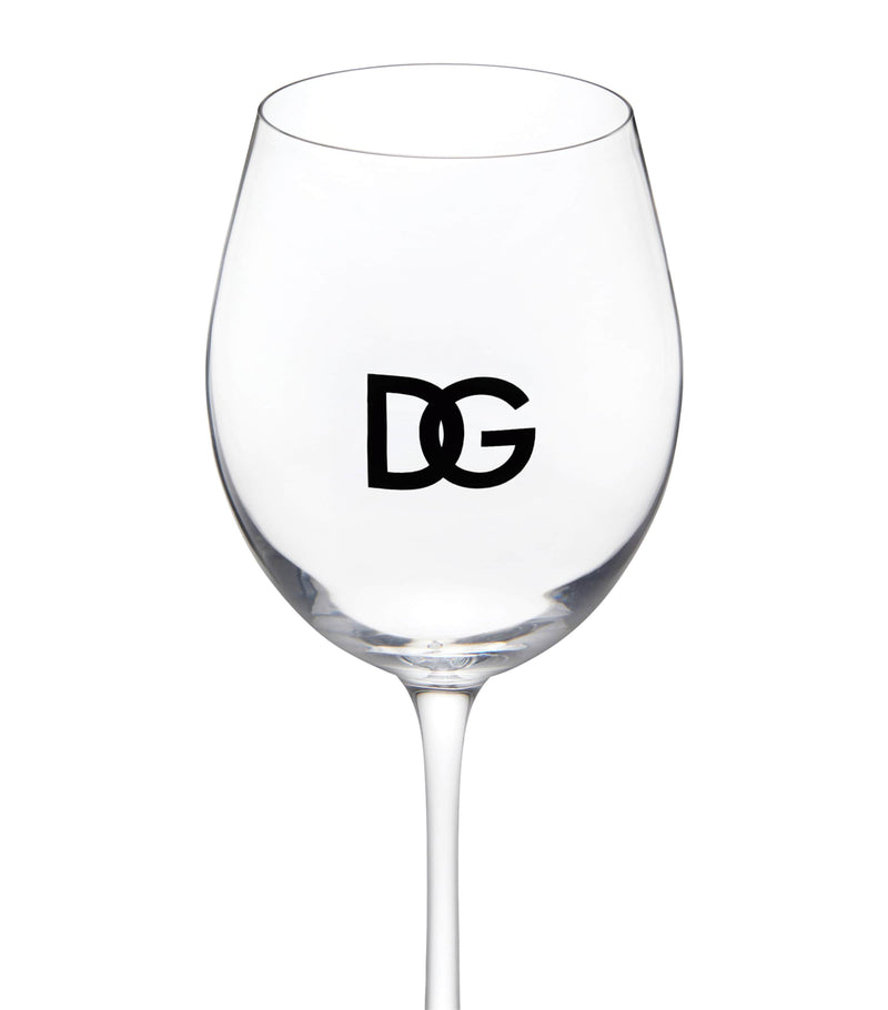 Dolce&Gabbana Casa set of two DG Millennials logo wine glasses - British product