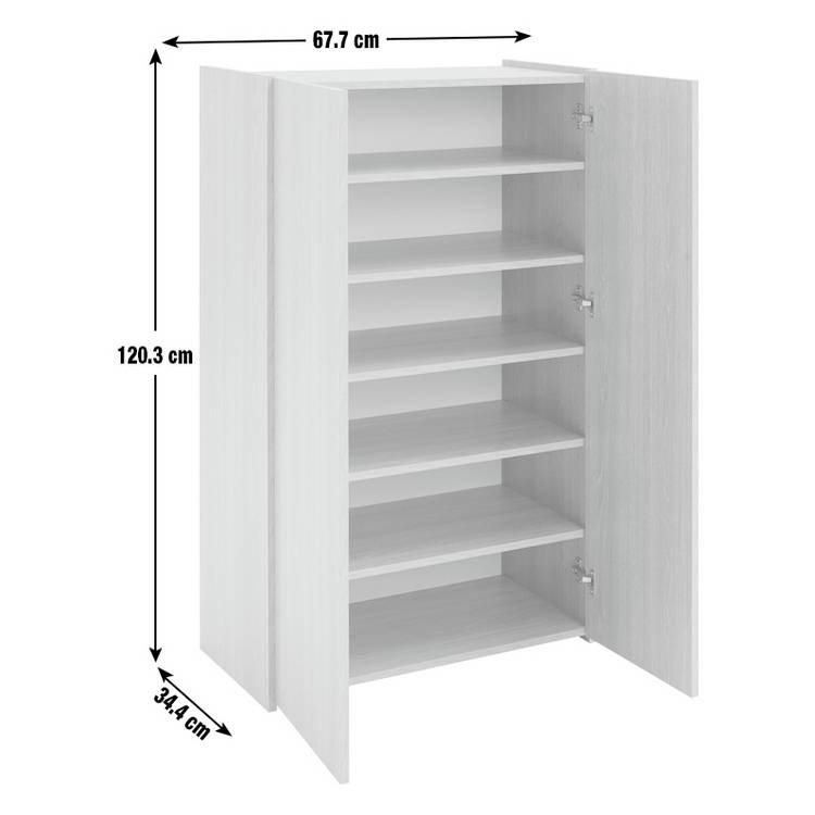 Argos Home Seville shoe storage cabinet grey oak 120cm - British product