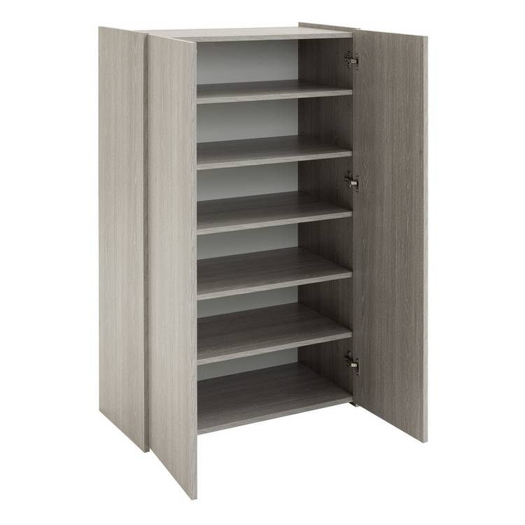 Argos Home Seville shoe storage cabinet grey oak 120cm - British product
