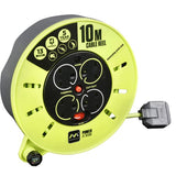 Masterplug Pro-XT 10m 4-socket cable reel, UK version