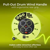 Masterplug Pro-XT 10m 4-socket cable reel, UK version
