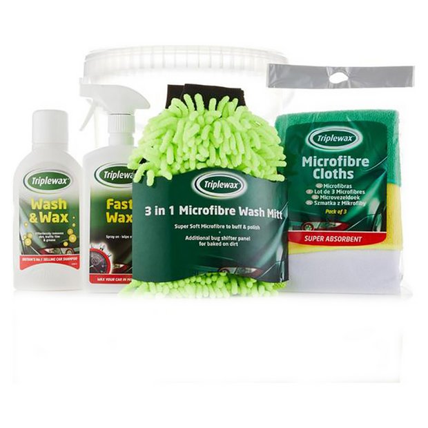 Triplewax Washa and Shine car cleaning kit, UK version