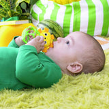 Bright Starts Soother Pals lion and elephant teether toys, UK version