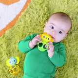 Bright Starts Soother Pals lion and elephant teether toys, UK version