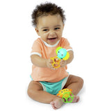 Bright Starts Soother Pals lion and elephant teether toys, UK version
