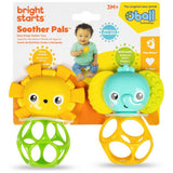 Bright Starts Soother Pals lion and elephant teether toys, UK version