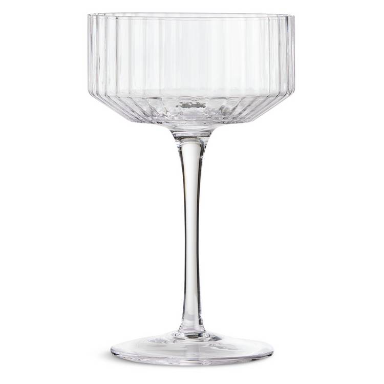 Habitat ribbed champagne coupe set, imported from the UK