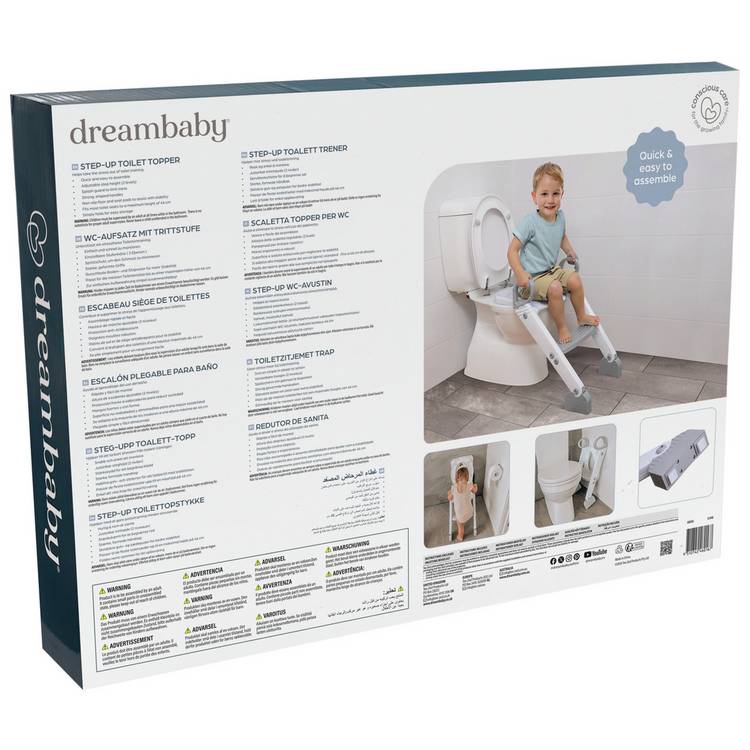 Dreambaby ladder potty trainer seat grey, imported from the UK