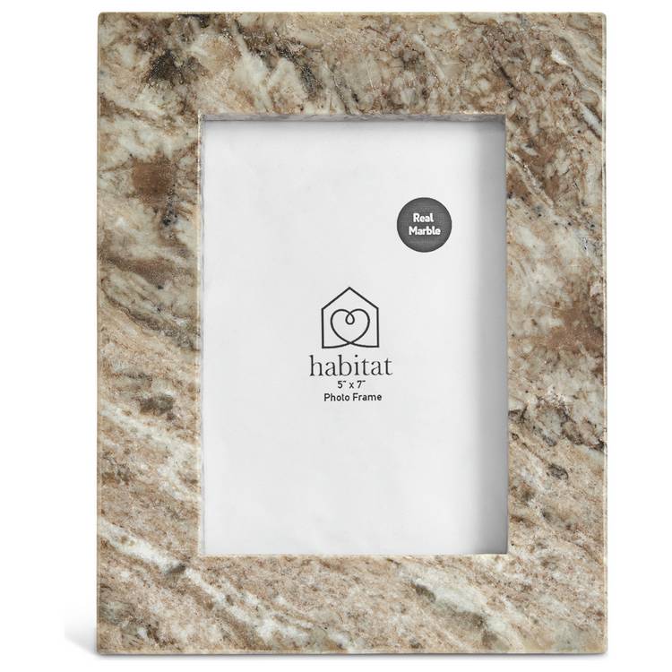 Habitat beige marble picture frame 5x7 - British product