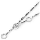 Olivia Burton stainless steel double layer necklace with honeycomb detail, imported from the UK