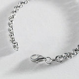 Revere sterling silver Belcher heart bracelet 19cm - British product