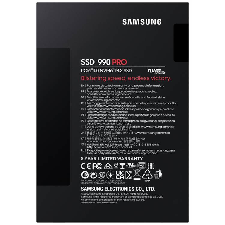 Samsung 990 PRO 4TB internal SSD, imported from the UK