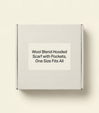 Burberry wool-blend logo hooded scarf 200cm, imported from the UK