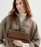 Brunello Cucinelli Essence suede flap top-handle bag - British product