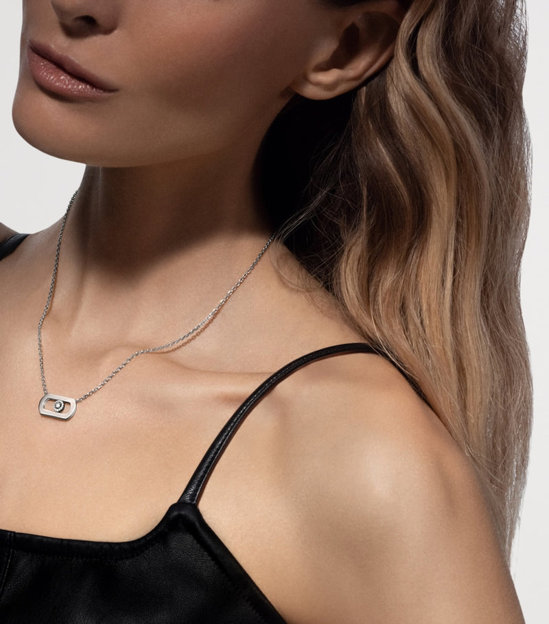 Messika So Move white gold necklace 0.12ct, UK version