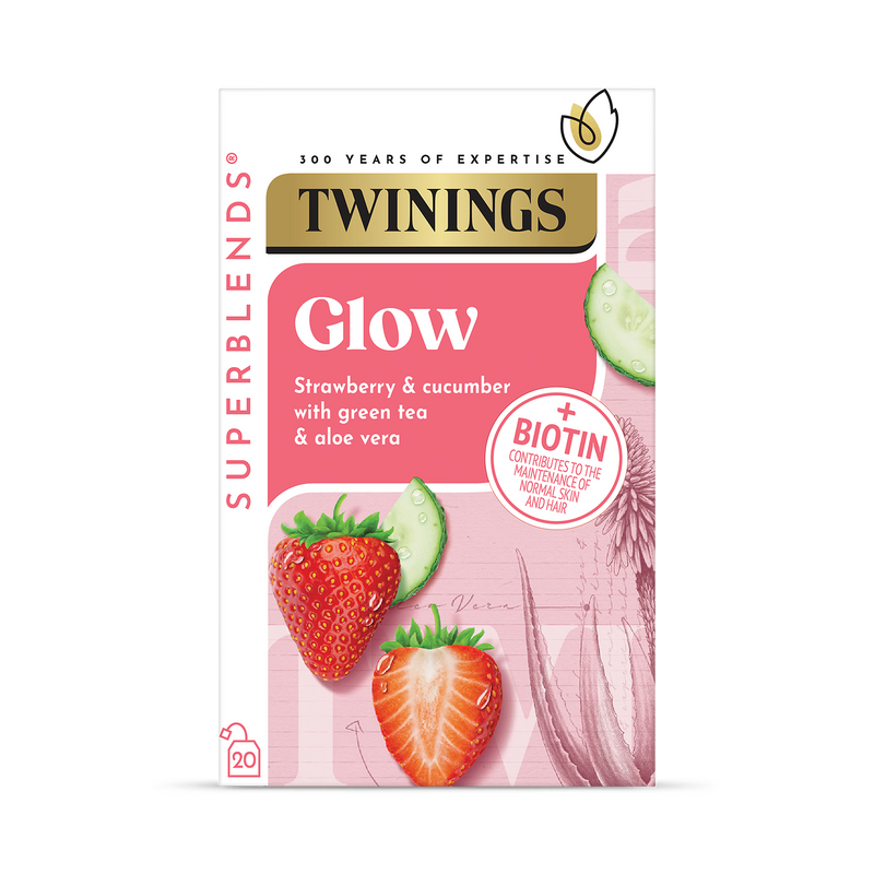 Twinings Superblends Glow herbal tea 20 tea bags (British brand)
