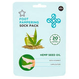 Superdrug Hemp Seed Oil Pampering Foot Mask with Foot Socks GOODS Superdrug