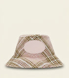 Burberry raffia bucket hat with Knight Stamp - British product