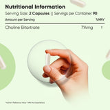 WeightWorld Vegan Choline Supplement 180 capsules, imported from the UK
