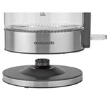 Cookworks glass stainless steel kettle 1.7L, imported from the UK