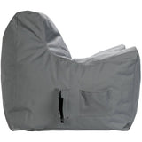 Kaikoo large grey bean bag chair with storage pocket (British brand)