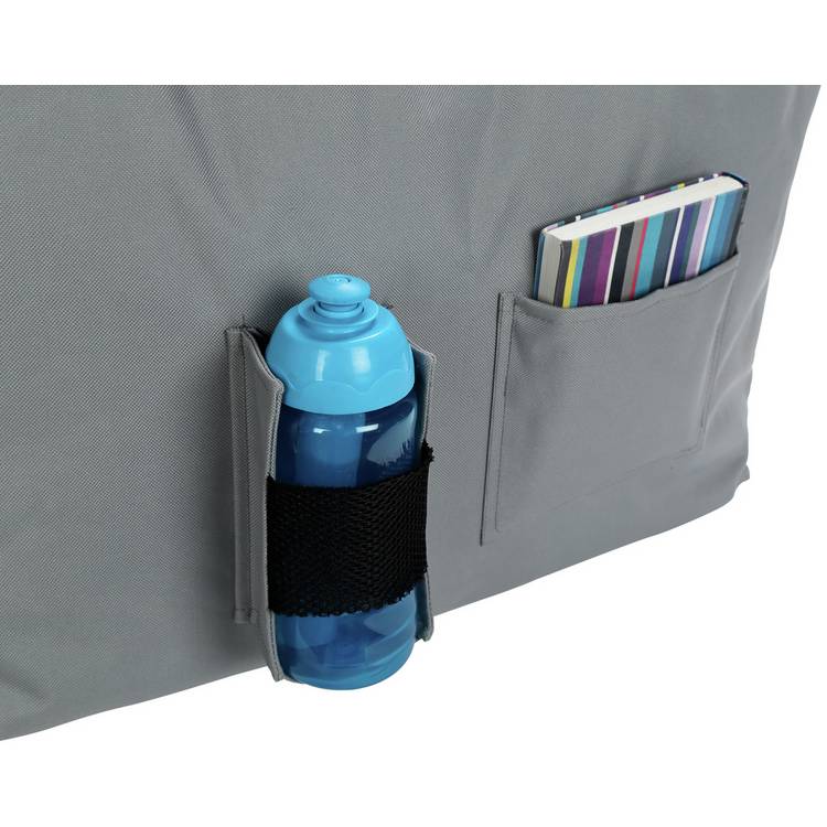 Kaikoo large grey bean bag chair with storage pocket (British brand)