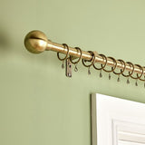 Argos Home brass extendable curtain pole antique finish 120-210cm (British brand)
