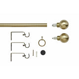 Argos Home brass extendable curtain pole antique finish 120-210cm (British brand)