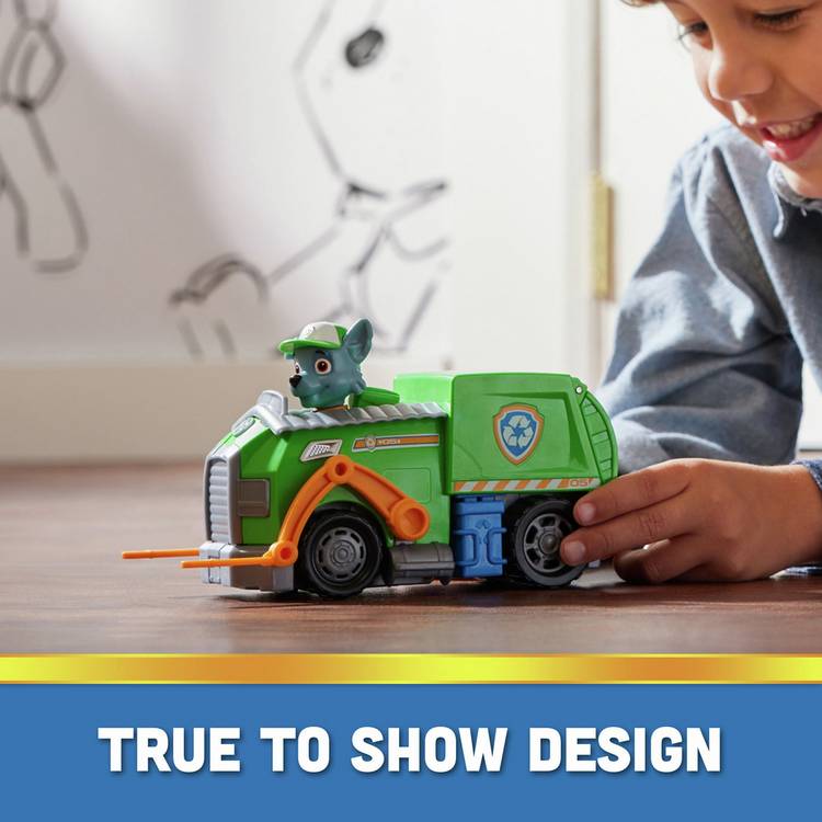 PAW Patrol Rocky's Recycling Truck toy vehicle, imported from the UK