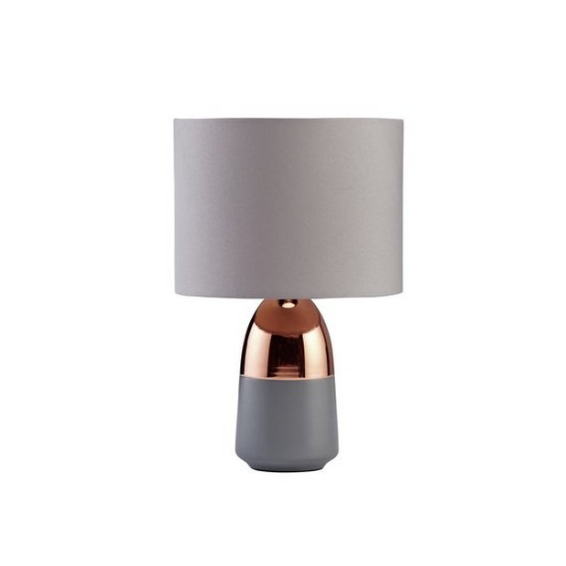 Argos Home touch table lamp in grey and copper, UK version