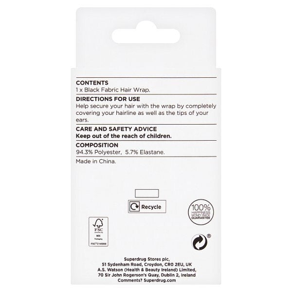 Superdrug Black Hair Wrap GOODS Superdrug