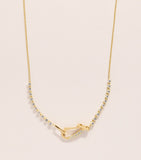 Jade Trau Lola Line yellow gold diamond necklace - British product