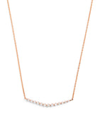 Harrods rose gold graduating diamond pendant necklace 0.50ct, UK version