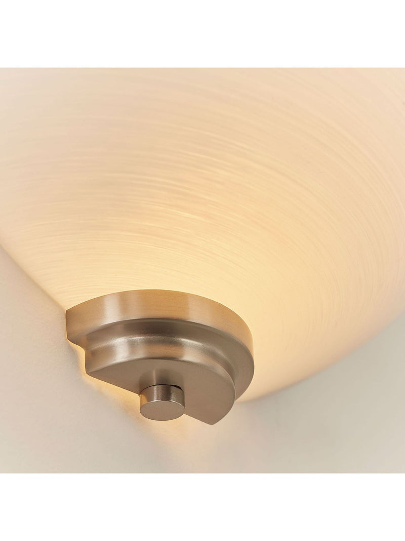 Gallery Home Perth wall light with chrome and white glass, UK version